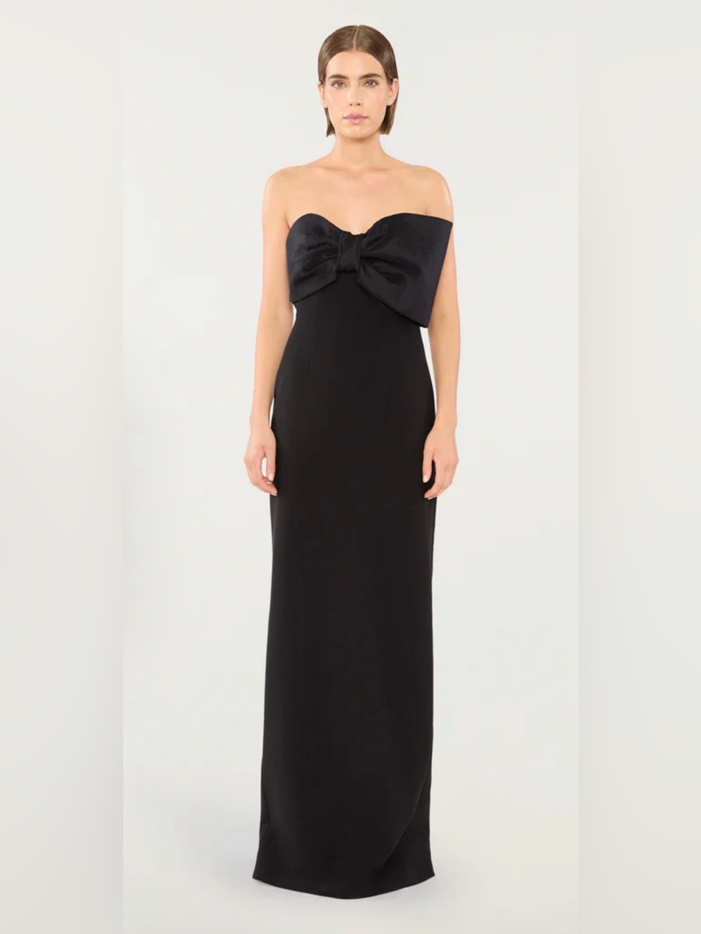 NWT LIKELY MINKA Oversized Bow Sweetheart Corset Strapless Column Gala Dress 6